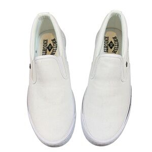 British Knights Men's Condor Slip-On Sneakers in White. Size 10